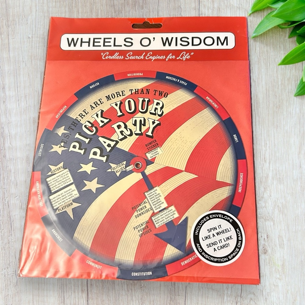 New Politics Party Game Spinner Board Card & Envelope